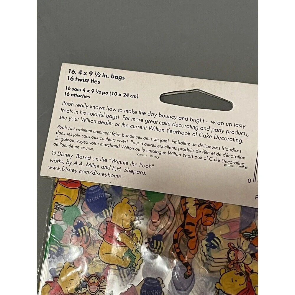 Vintage Wilton Winnie the Pooh Disney Treat Bags 48 pc 2002 Tigger Pooh
